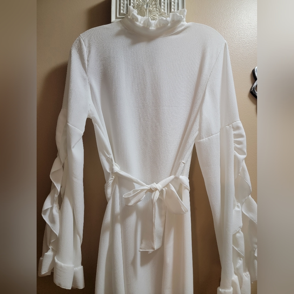 NWT Boho High Neck Wide Sleeve Shift Dress - Picture 5 of 8